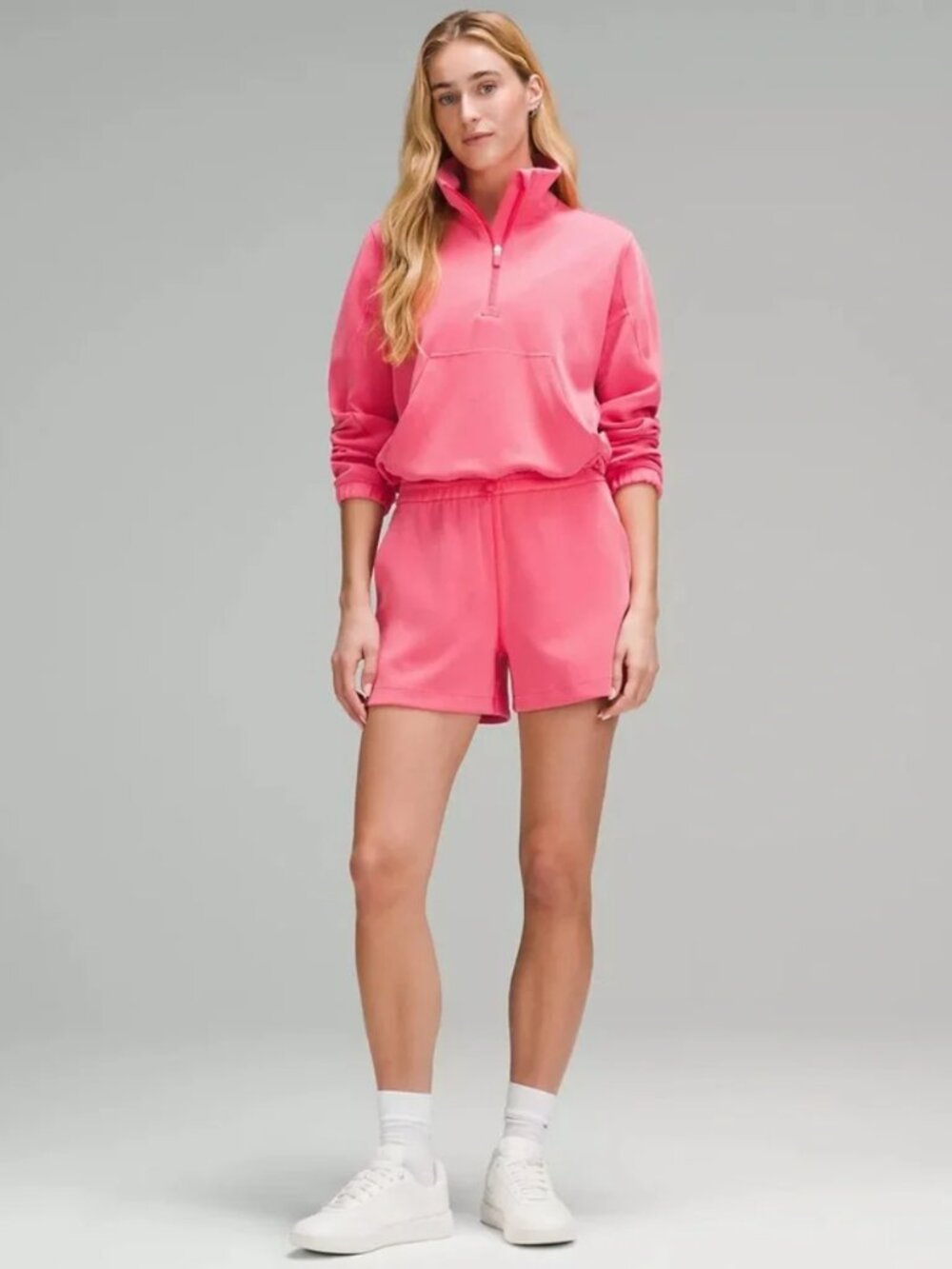 Lululemon Brushed Softstreme Half Zip in Glaze Pink | Size 6 - Picture 2 of 16